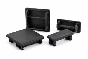 GI Slotted Channel End Cap (PVC) | Black | Made in India