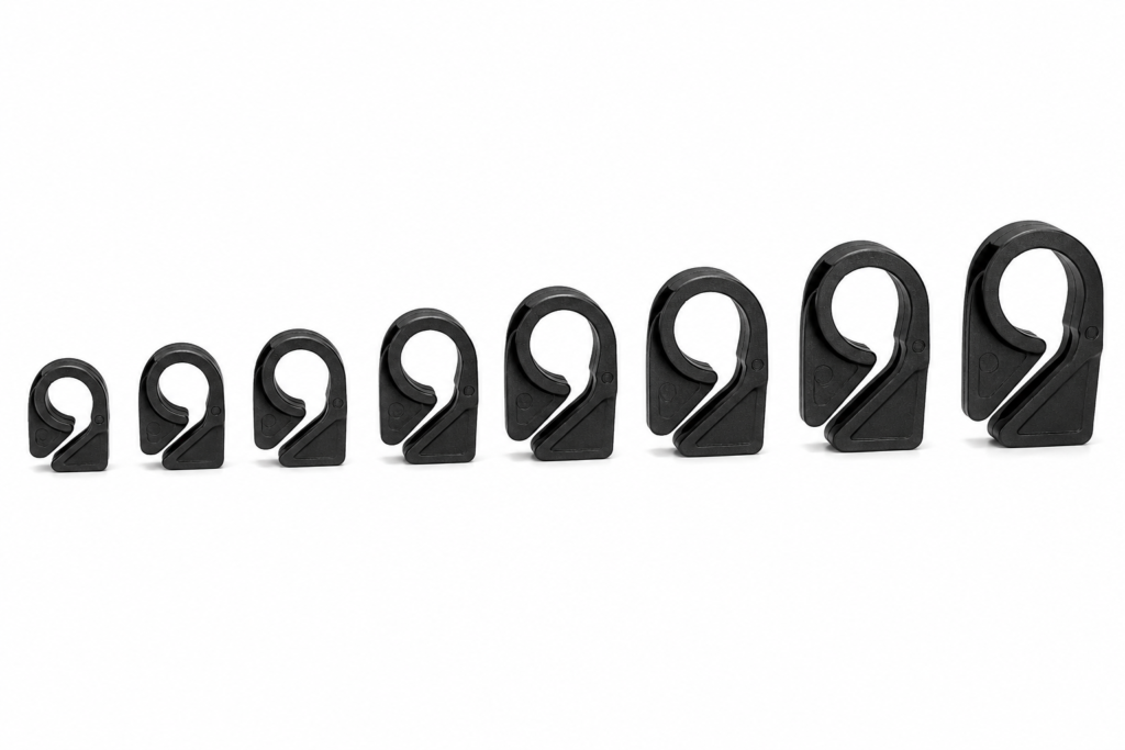 single bolt cleat (black) | cable cleat for electrical panels | made in india