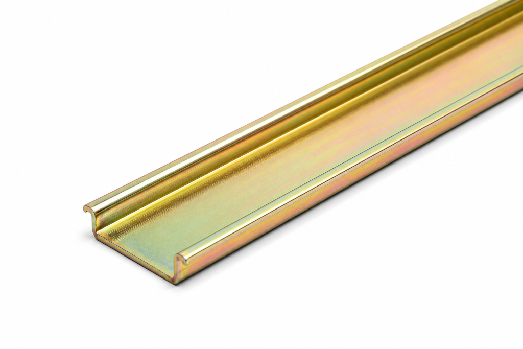 unslotted din rail 35x7.5mm | yellow zinc (ypz) | made in india